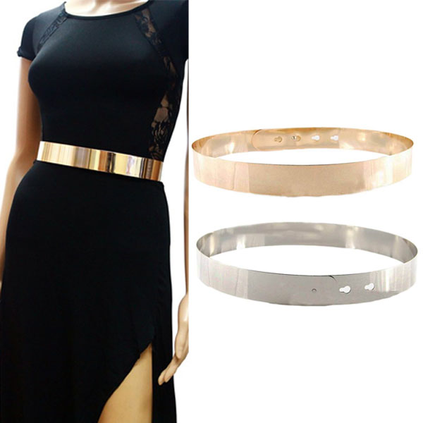 Waist Belts for women detail image. women high waist metal mirror belt ... IQGXOIA