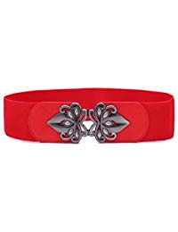 Waist Belts for women womens vintage wide elastic stretch waist belt retro cinch belt MMLBAVN