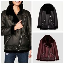 Winter Leather Jacket Women womens suede coat aviator leather jacket winter coat fur liner jacket coat YEOUKJE