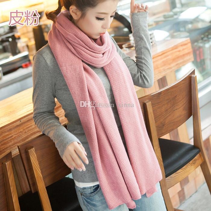 Winter scarves for women fashion wool winter scarf simple solid color casual shawls and scarves women  and PSNZNYQ