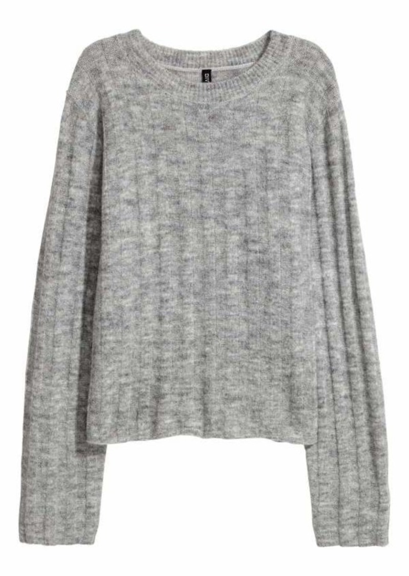 Womens Knit Sweaters h u0026 m - rib-knit sweater - light gray melange - women TVKKXMP