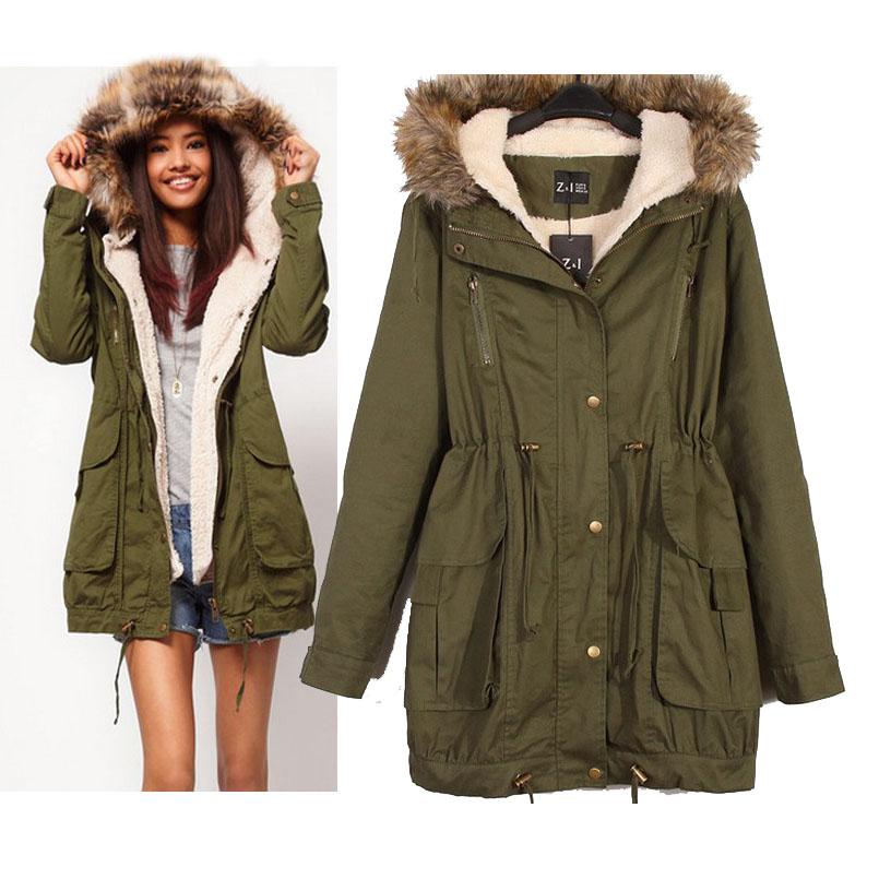 womens parka coats with fur hood best women down coat a parka new faux fur hooded army green outwear winter OECPDQS