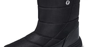 Women’s Men’s Boots soouops winter waterproof warm fur mid calf snow boots for women men 8.5 m JZYUBHF
