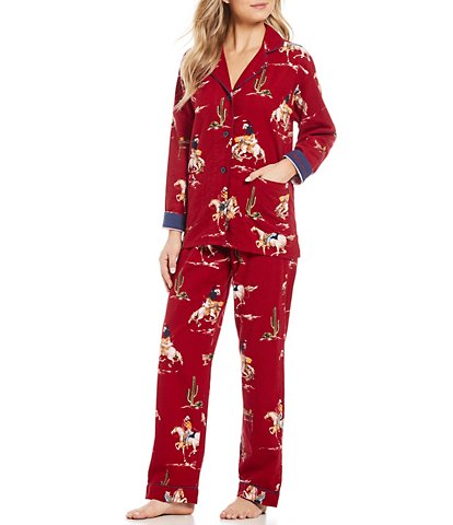 Women’s Pajamas pj salvage cowgirl-printed flannel pajamas HXFKUDT