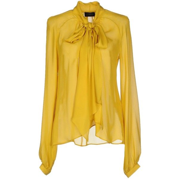 Yellow blouses john richmond blouse ($520) ❤ liked on polyvore featuring tops, blouses,  yellow FJZTDLI