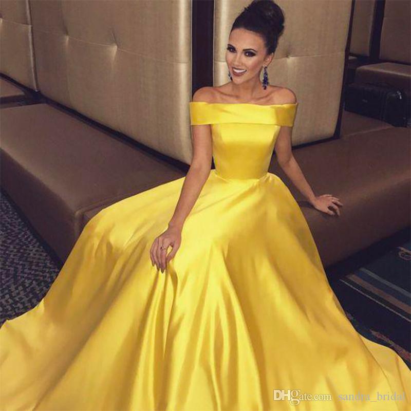 YELLOW EVENING DRESSES lace high low style evening gowns off shoulder long sleeve short front long QQXOWQC
