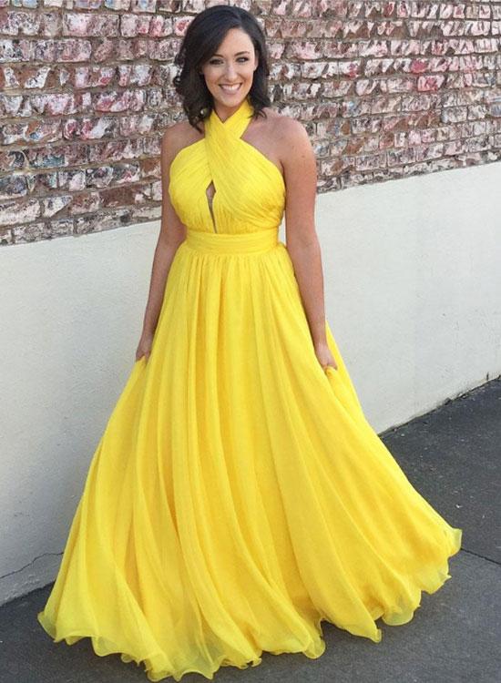 YELLOW EVENING DRESSES – chic and noble