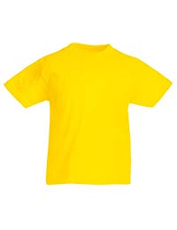 YELLOW SHIRTS fruit of the loom kids original t shirt - 21 colours/age 3-15 LSQFCLZ