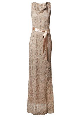 YOUNG COUTURE EVENING DRESSES young couture by barbara schwarzer greige evening dress ZGIECGK