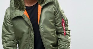 ... Alpha Industries Ma 1 Bomber Jacket With Hood In Regular Fit Sage Green  ...