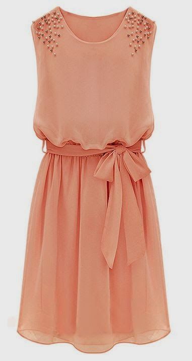 beautiful coral / peach / apricot dress