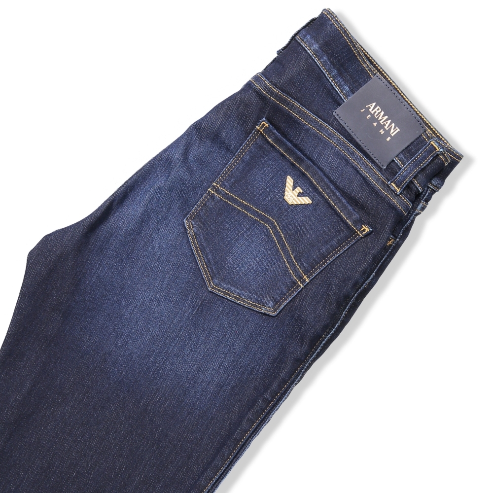 Armani Jeans J20 Mid Rise Skinny Jeans - Blu Denim