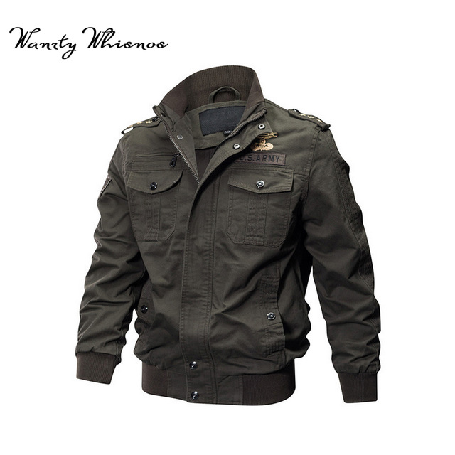 Wholesale Military Pilot Jackets Men Winter Autumn Bomber Cotton Coat  Tactical Army Jacket Male Casual Air