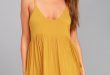 Rhiannon Mustard Yellow Lace Baby Doll Dress