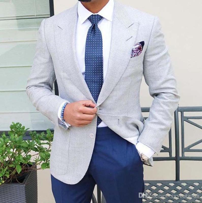 2019 Custom Made Spring Light Grey Men Suits Blazer Wedding Suits For Man  Groom Prom Costume Tailor Tuxedo Terno Masculino Jacket+Pants From  Xuyoutaodh, ...