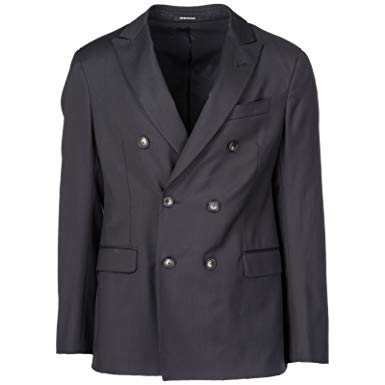 Emporio Armani Men's Double Breasted Jacket Blazer Black US Size 50