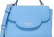 Kate Spade New York Mini Makayla Top Handle Bag ($250) ❤ liked on Polyvore  featuring bags, handbags, shoulder bags, soundview blue, leather flap  handbags, ...