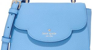 Kate Spade New York Mini Makayla Top Handle Bag ($250) ❤ liked on Polyvore  featuring bags, handbags, shoulder bags, soundview blue, leather flap  handbags, ...