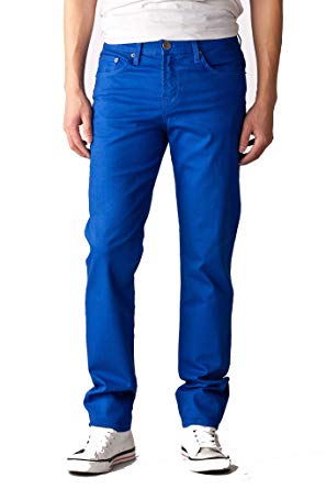 Made in USA Royal Blue Skinny Jeans for Men. Cotton/spandex High Quality (