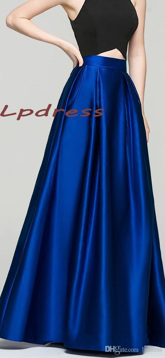 2019 Top Quality Satin Royal Blue Skirts Long With Pockets Skirts High  Quality Long Satin 2016 Fall Winter Skirts Burgundy,Coral,Champagne From  Lpdress, ...
