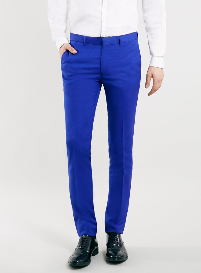 ... Topman Cobalt Blue Ultra Skinny Suit Pants ...