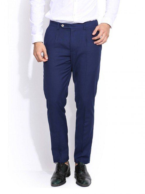 Blue trousers for leisure and work