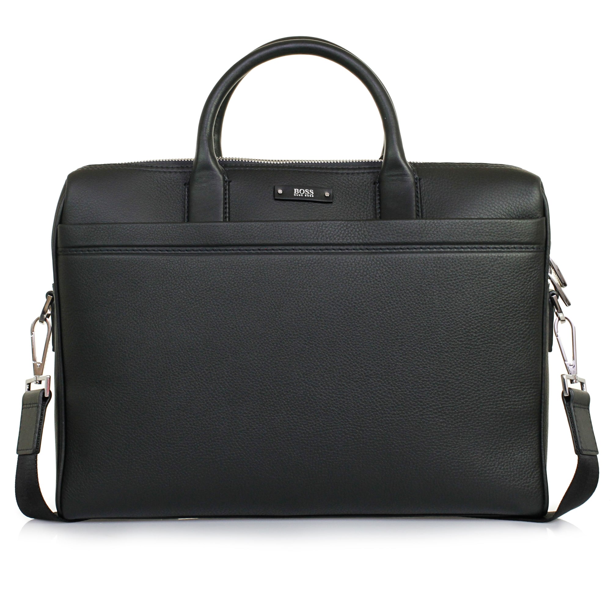 Hugo Boss Traveller_S Doc Black Leather Laptop Bag 50311773