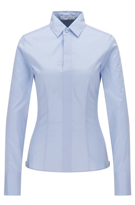 Boss Cotton Blend Blouse | Bashina - Womens Blouses u0026 Tops Light Blue