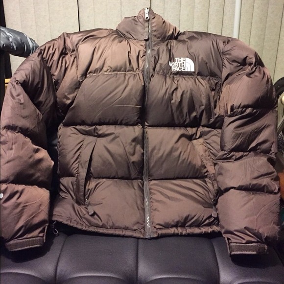 MENS North Face 700 brown down jacket men size S