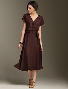 beautiful brown dress (from Talbots) Classic Outfits, New Outfits, Dress  Outfits,
