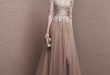 2016 Collection | Stunning Light Brown Evening Gown - Hong Kong | LMR  Weddings