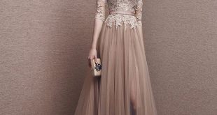 2016 Collection | Stunning Light Brown Evening Gown - Hong Kong | LMR  Weddings