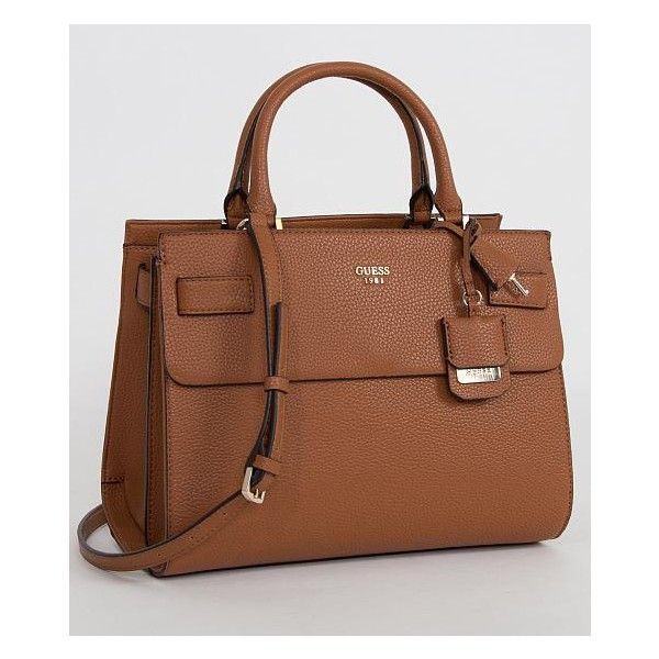Guess Cate Purse ($118) ❤ liked on Polyvore featuring bags, handbags, brown,  brown bag, guess purses, purse bag, brown handbags and guess hu2026