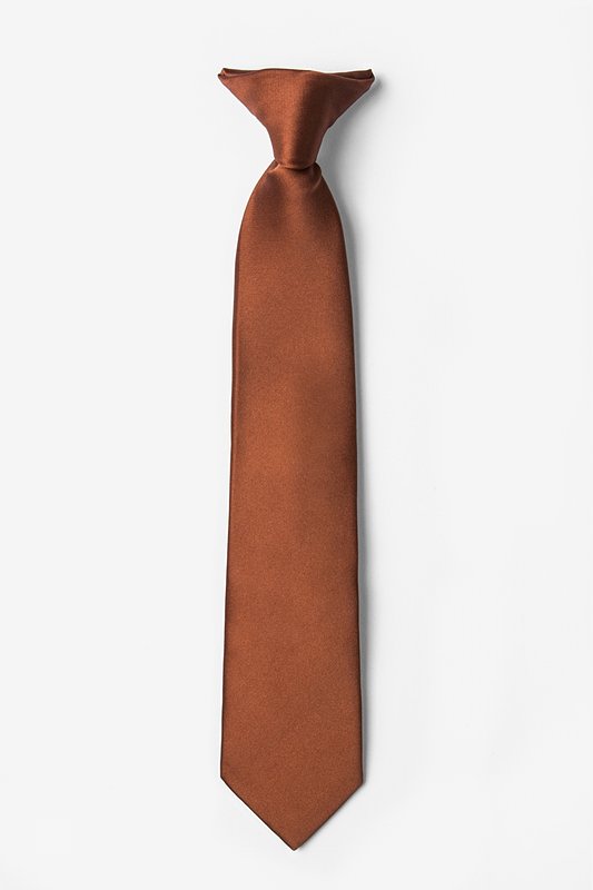 ... Spice Brown Clip-on Tie For Boys ...