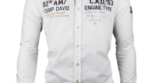 ~Camp David White Long Sleeve Shirt