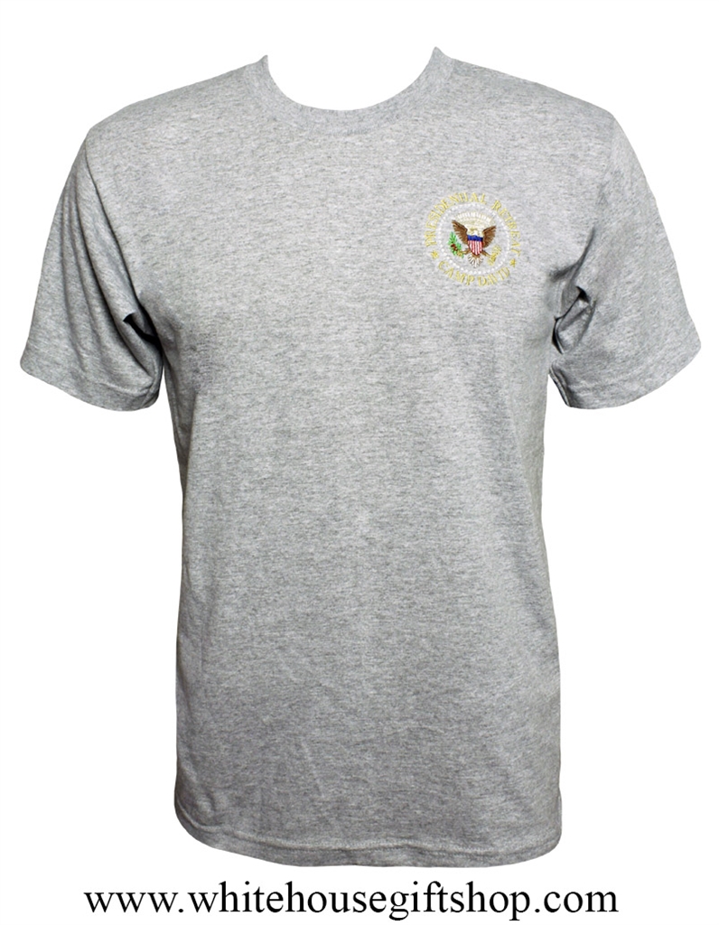 Camp David Presidential Retreat T-Shirt, HUGE SALE, 3X Only ,Made in  America, Gray, Easy Care 100% Cotton, Preshrunk
