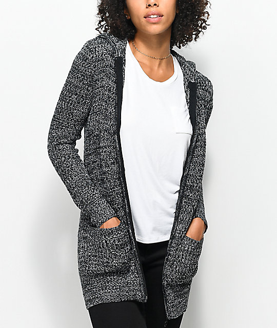 Almost Famous Issy Full Zip Hooded Cardigan ...