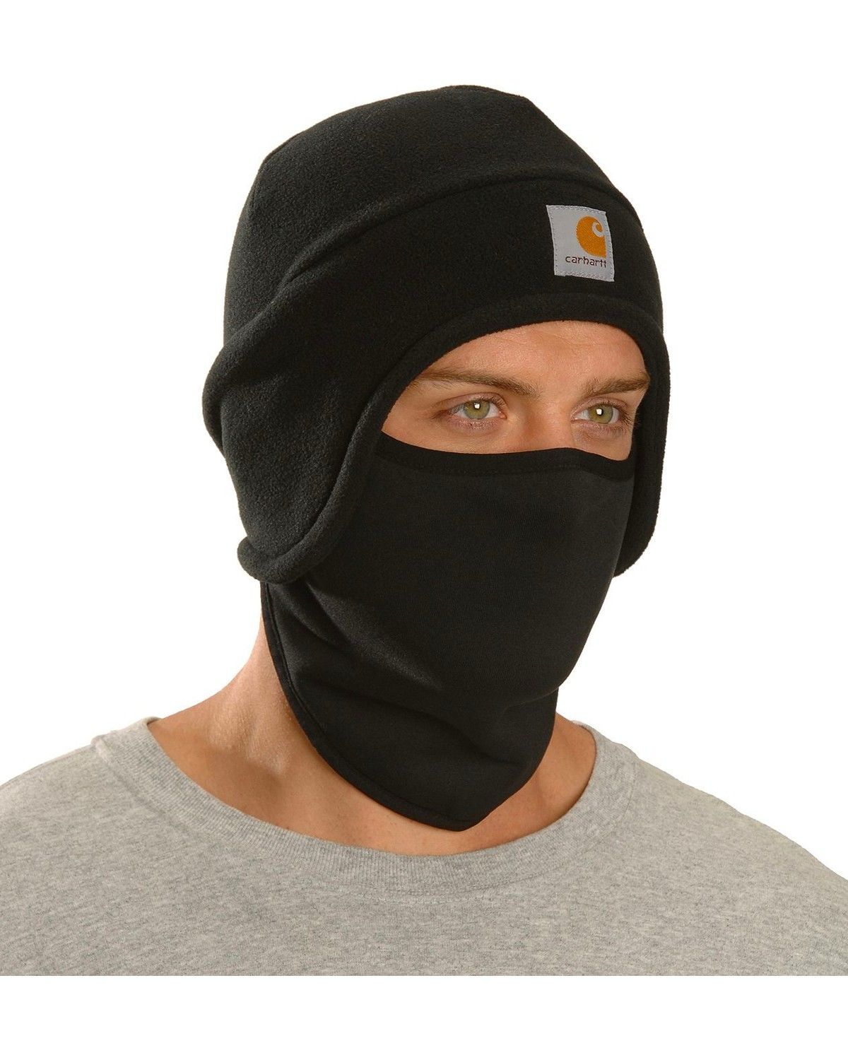 Carhartt Mens 2-in-1 Fleece Headwear, Black, hi-res