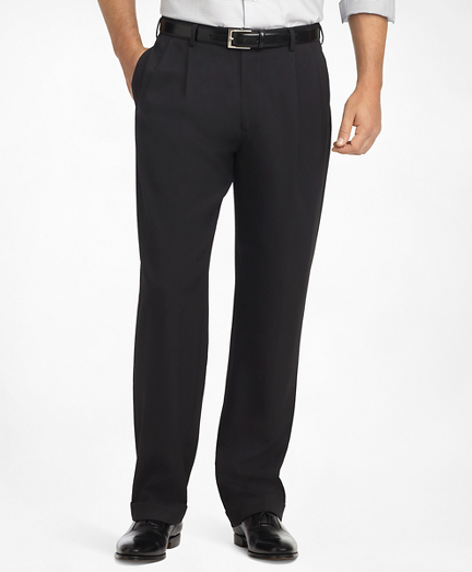 Madison Fit Pleat-Front Classic Gabardine Trousers