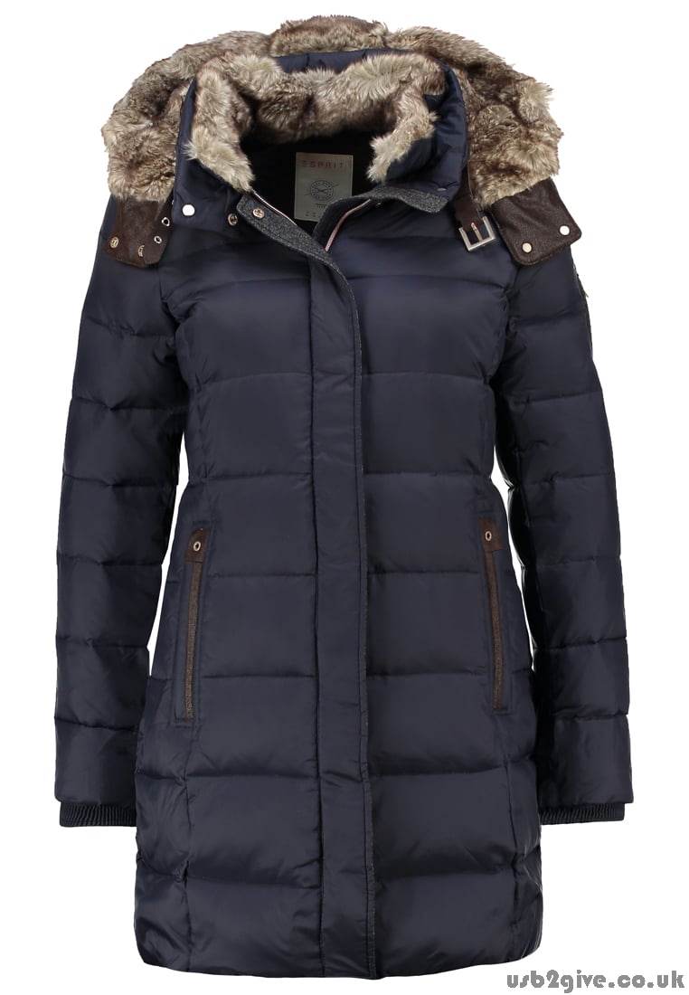 Reliably Esprit Women\'s Navy Winter Coat Down Coats