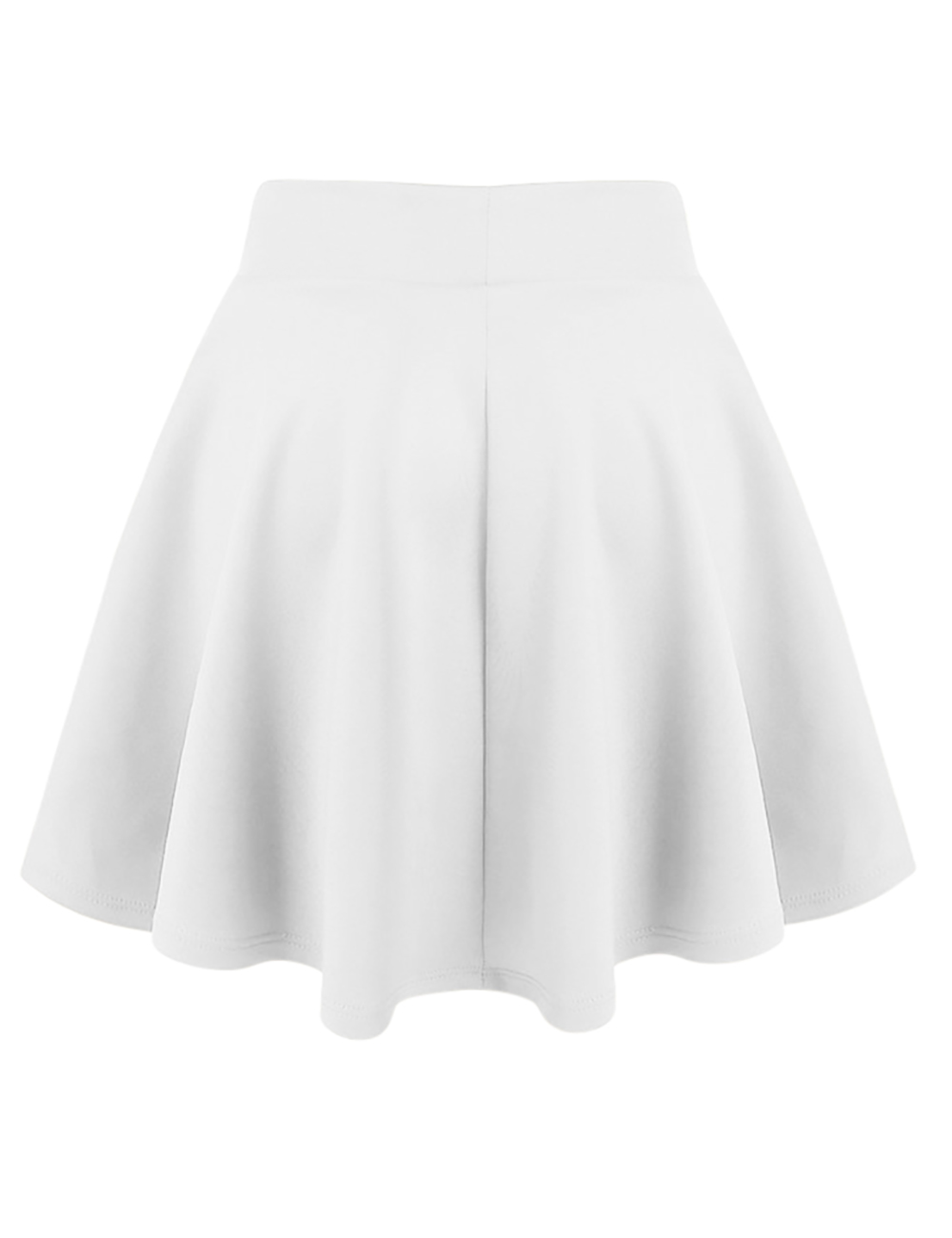 Womens-White-Skater-Skirt-A-Line-Flared-Skirt-