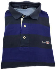 Vintage GANT Polo Shirt Medium Mens Short Sleeve Pique Striped USA Men Size  Sz M