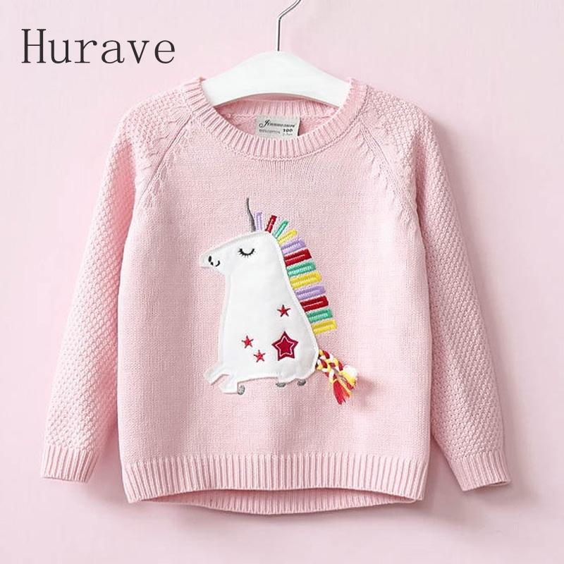 Hurave 2017 Fashion Girls Kids Sweater Print Cartoon Sweater For Toddler  Children Clothing Autumn Knit Toddler Sweater Toddler Sweaters To Knit From  Bosiju, ...