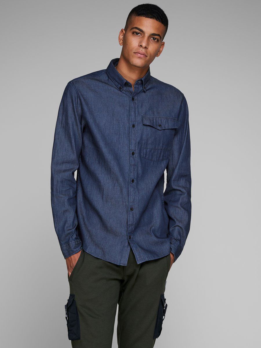 Mens Denim Shirts | Black & Grey Jean Shirts | JACK & JONES