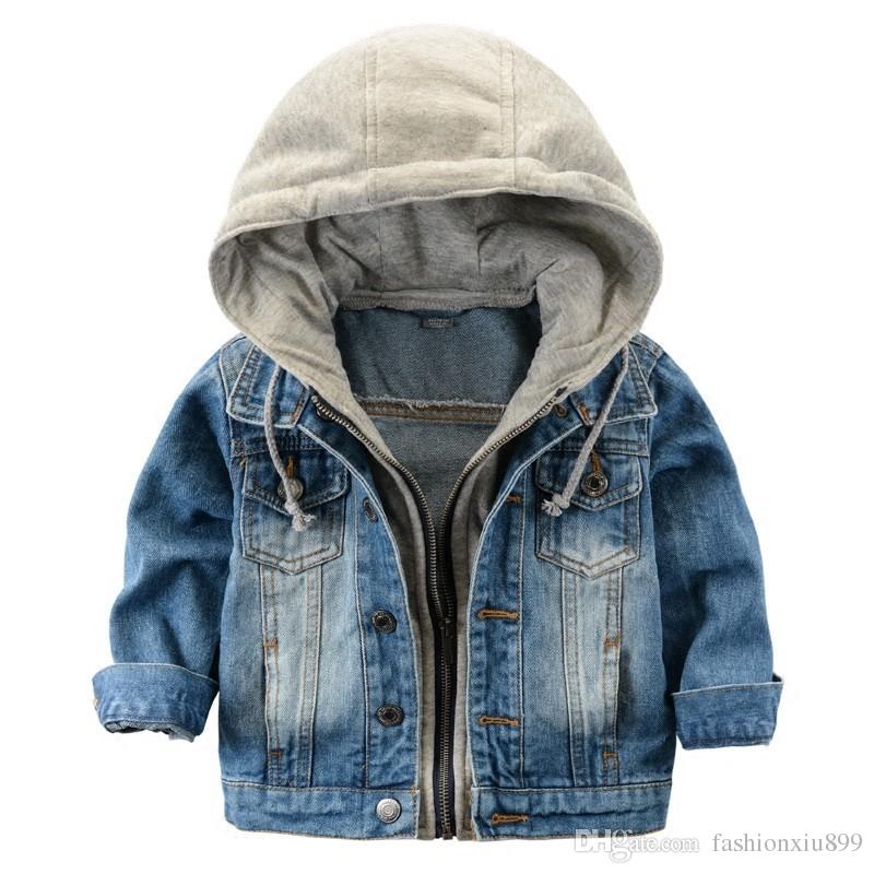 2017 Children'S Jacket Denim Boys Hooded Jean Jackets Girls Kids Clothing  Baby Coat Casual Outerwear New Brand Factory Childrens Lightweight Jackets  Kids ...