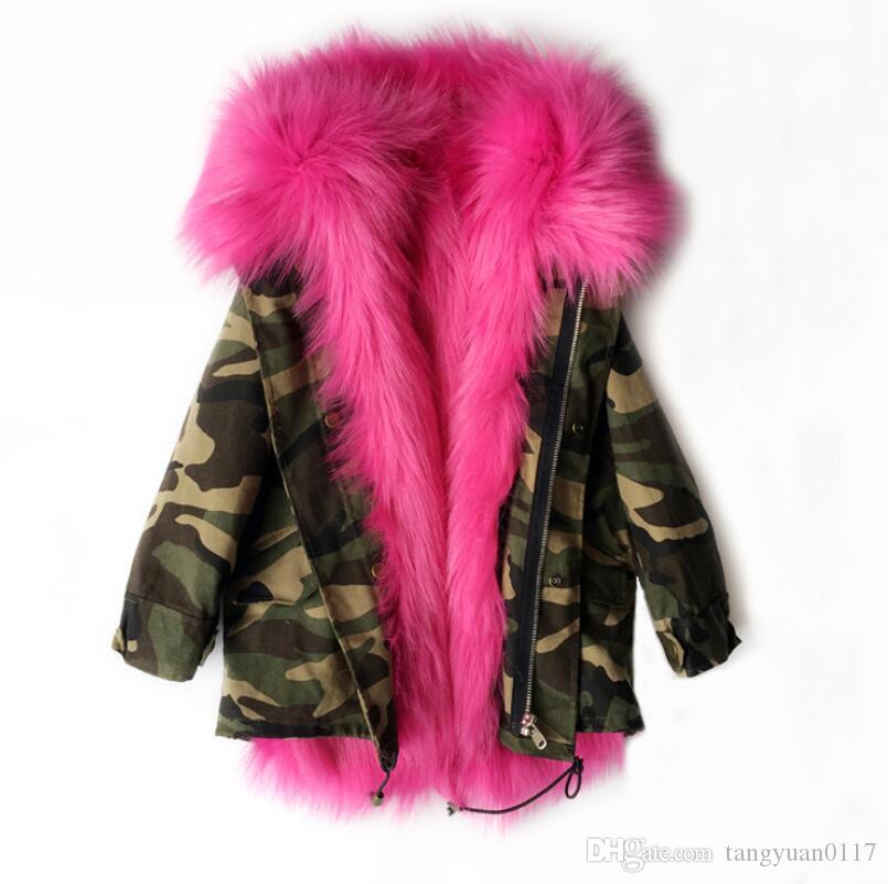 Girls Winter Coat Faux Fox Fur Liner Detachable Jackets Toddlers Children'S  Outerwear Baby Girl Thicken Warm Coat Parkas For Boy Kids Parka Coats Boys  ...