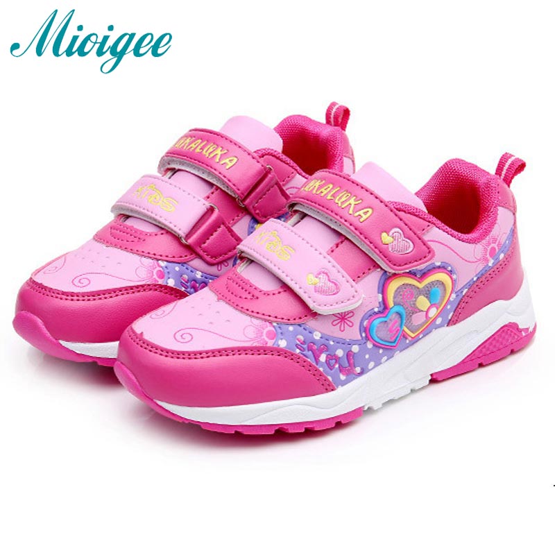 Tenis Infantil Kids shoes pink Heart Girls sneakers resistance sole  climbing Kids Sport casual sport shoes for girls infantile-in Sneakers from  Mother ...