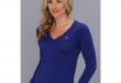 Lacoste Womenu0027s L/S Extra Fine Cotton V-Neck Sweater