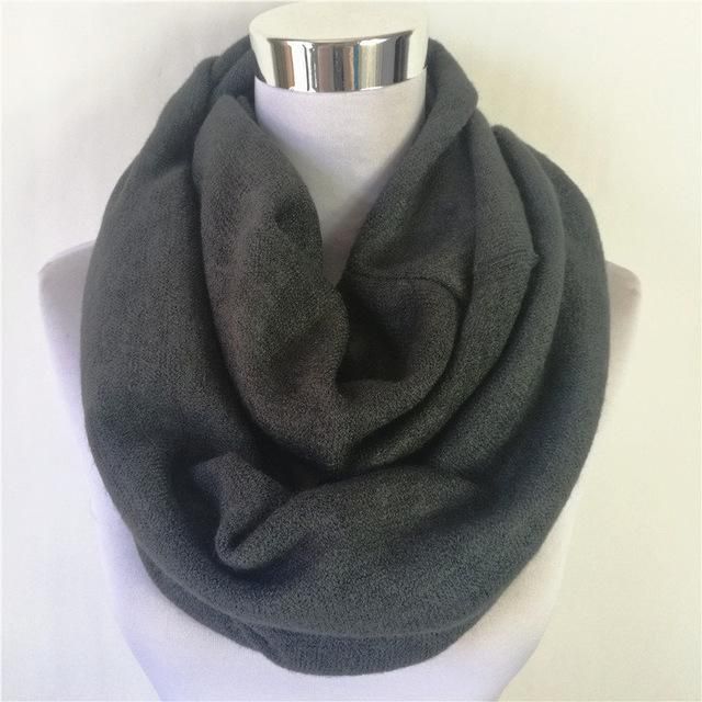 New Fashion Unisex Womens Winter Circle scarves Cashmere Ladies Infinity  Scarf Snood Scarves Wraps Loop women