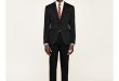 Black Tag Zara Mens Black Suit size 46